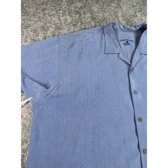 Tommy Bahama Hawaiian Shirt Mens XXL Blue 100% Silk Mulligan Mojito Camp - Picture 7 of 10